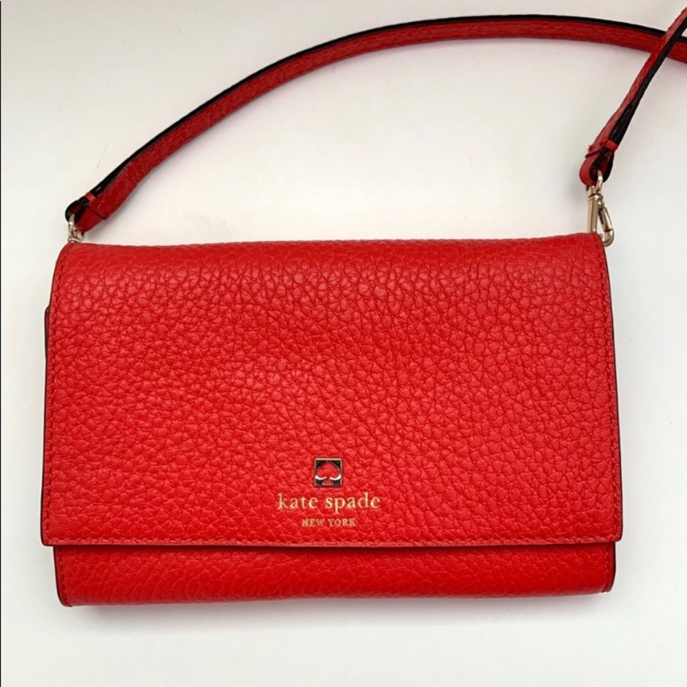 Kate Spade Red Wallet Crossbody Evening Purse